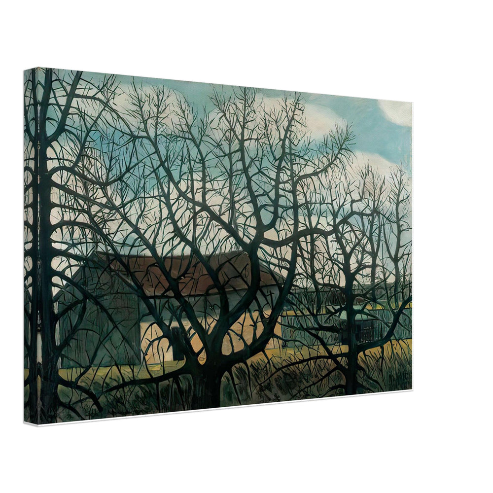 Bald Trees with Houses by Istvan Nagy, canvas