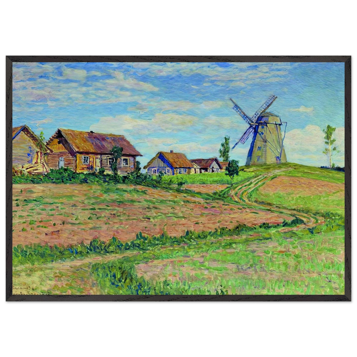 Balinovo. Landscape by Nikolay Bogdanov-Belsky, framed poster, view 3