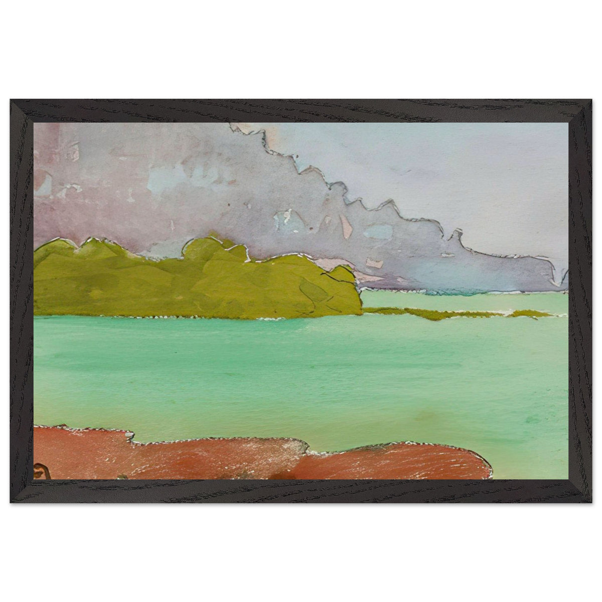 Bank Landscape by Cuno Amiet, framed poster, view 2