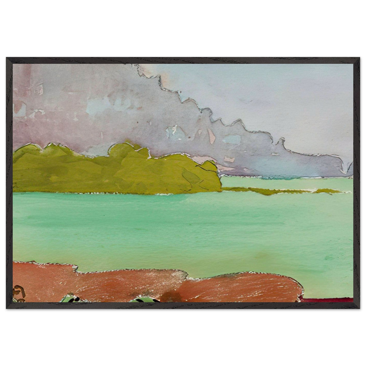 Bank Landscape by Cuno Amiet, framed poster, view 3