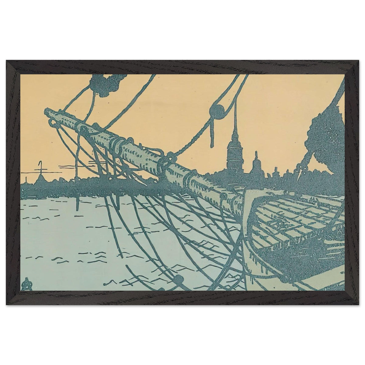 Barge by Anna Ostroumova-Lebedeva, framed poster, view 2