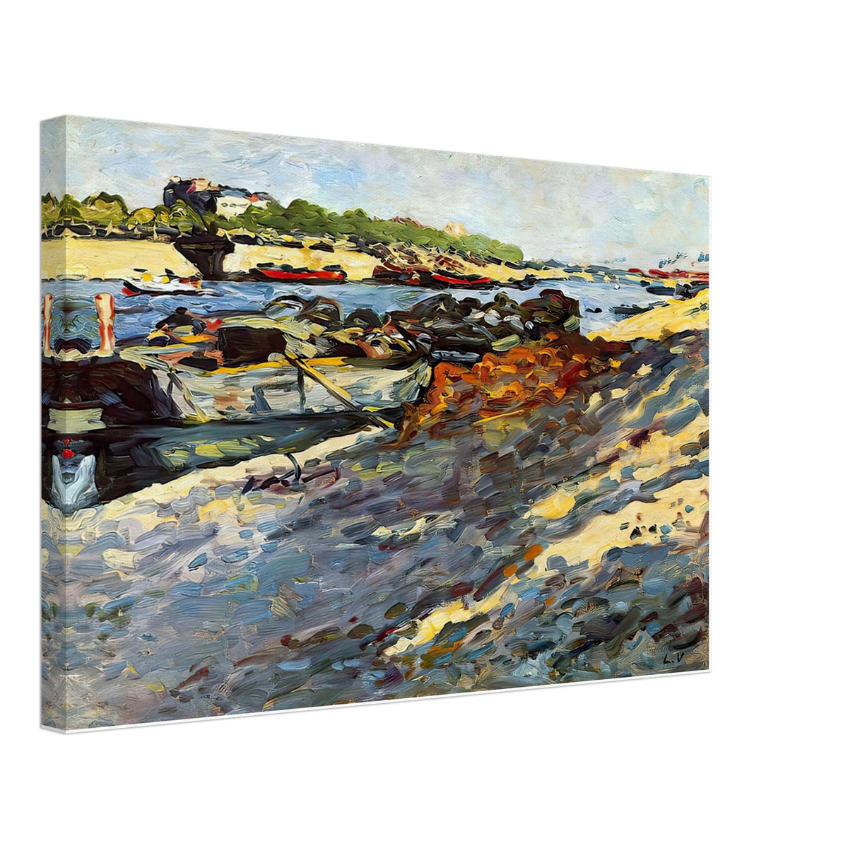 Barges on the Seine by Louis Valtat, canvas