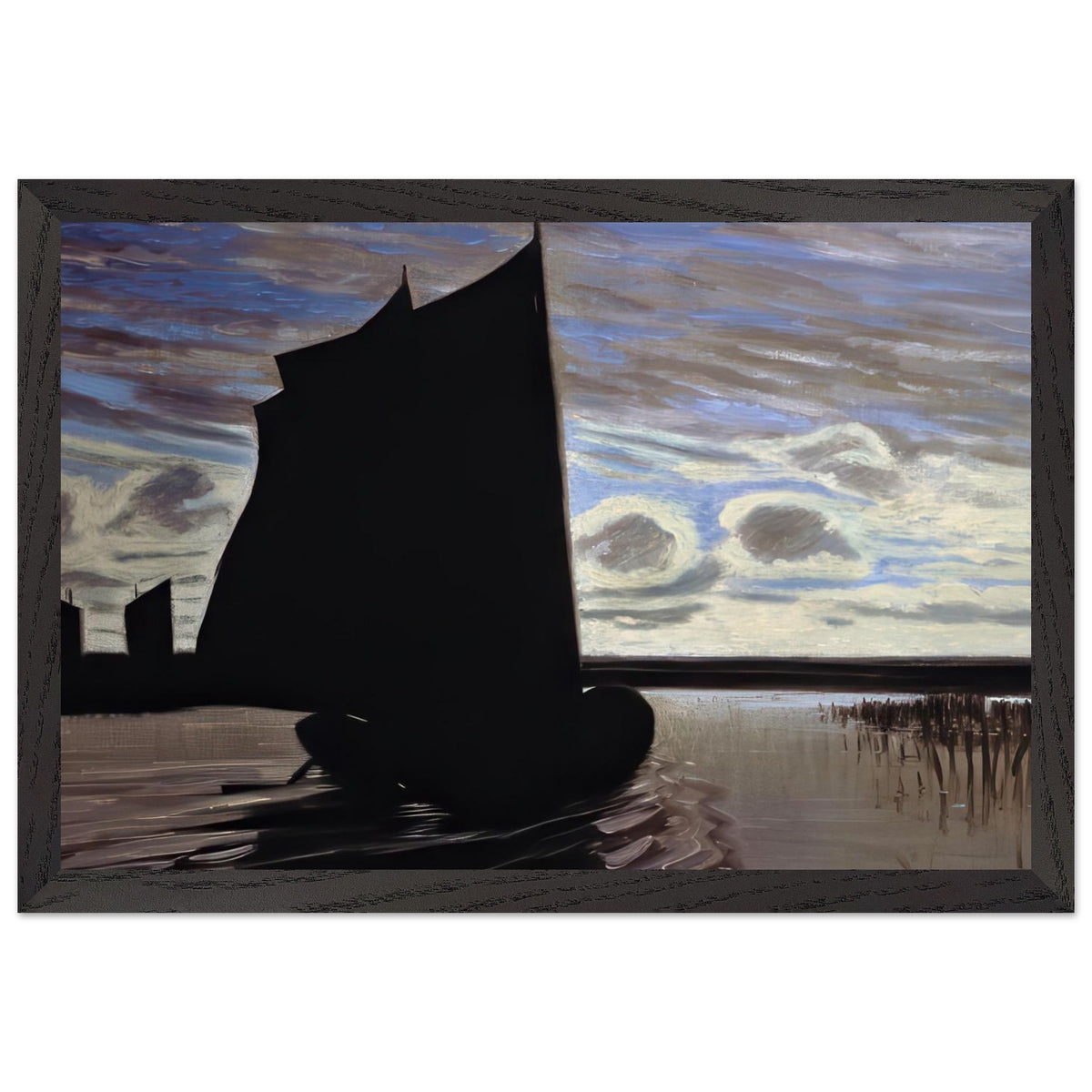 Barque on the River Hamme by Hans am Ende, framed poster, view 2