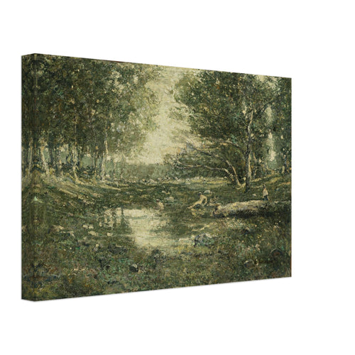 Bathers, Woodland by Ernest Lawson, canvas, view 2