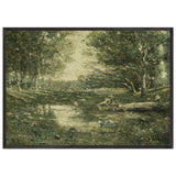 Bathers, Woodland by Ernest Lawson, framed poster, view 3