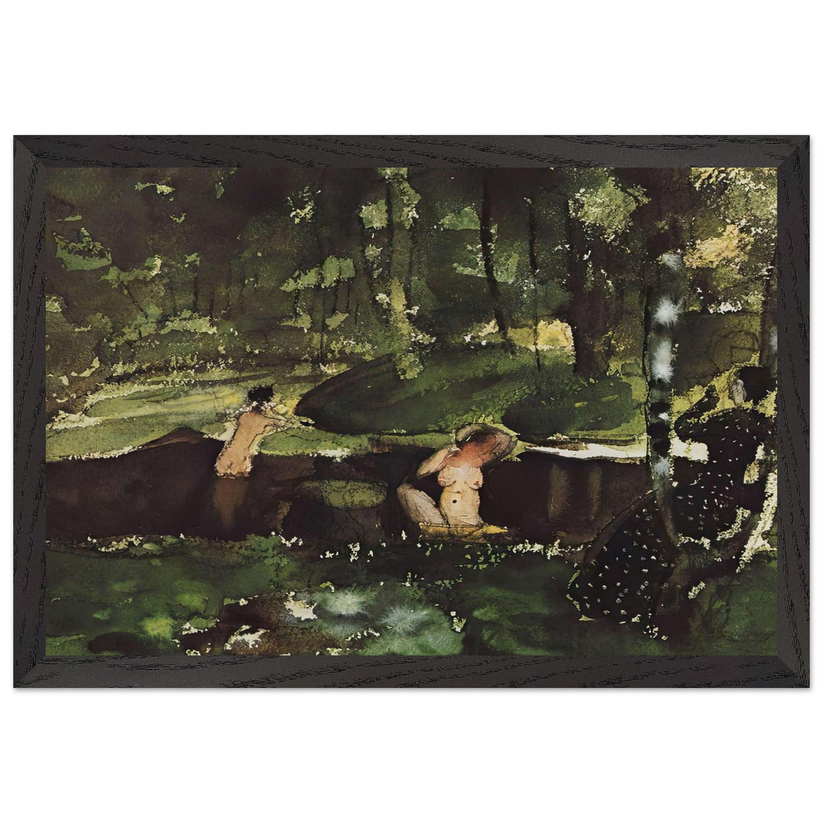 Bathing by Konstantin Somov, framed poster, view 2