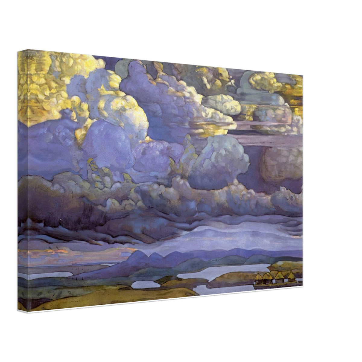 Battle in the Heavens by Nicholas Roerich, canvas