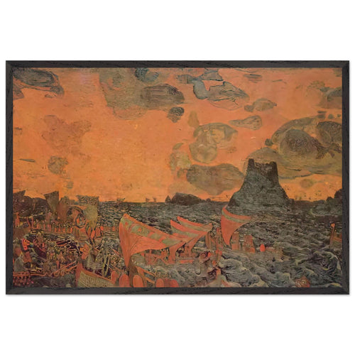Battle by Nicholas Roerich, framed poster