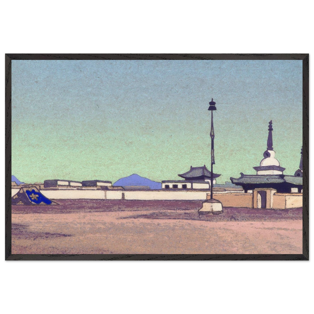 Batuhalka, the Capital of Inner Mongolia by Nicholas Roerich, framed poster