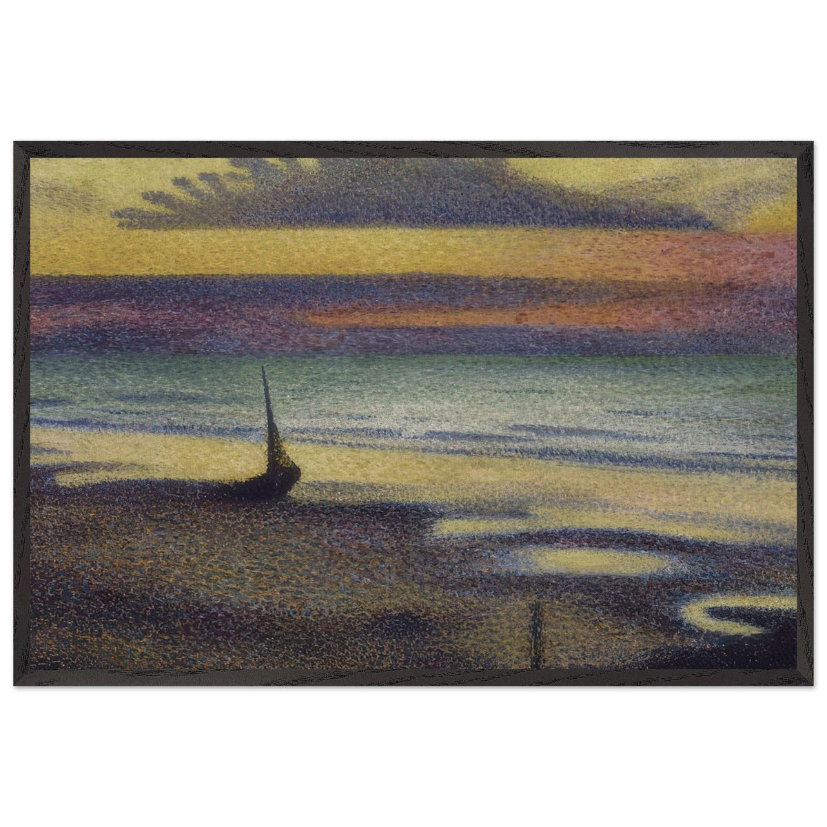 Beach at Heist by Georges Lemmen, framed poster