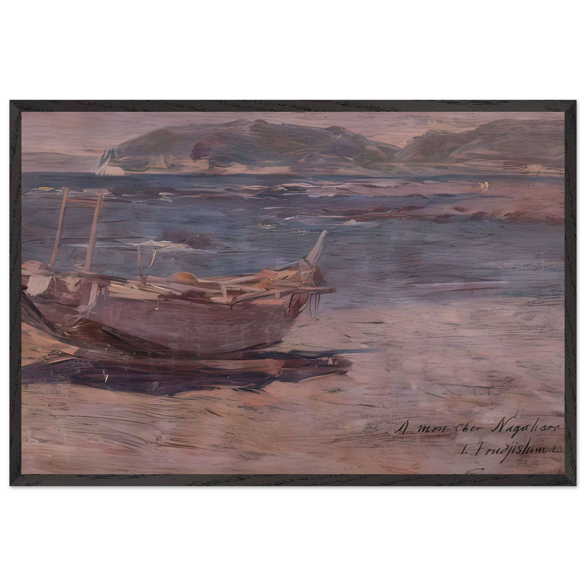 Beach by Fujishima Takeji, framed poster