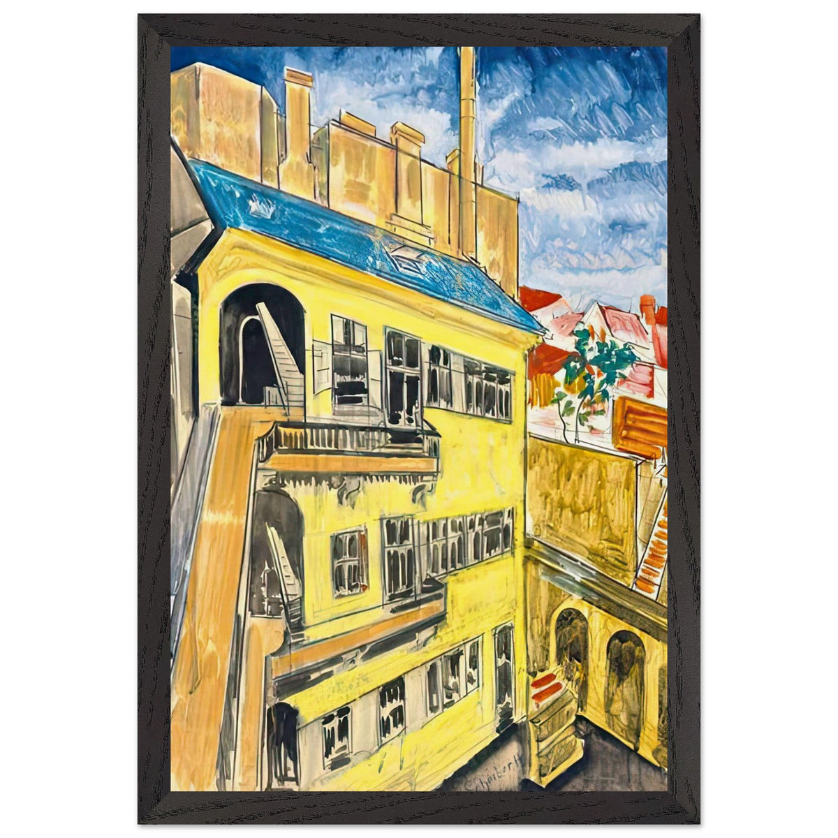 Bérház by Scheiber Hugó, framed poster, view 2