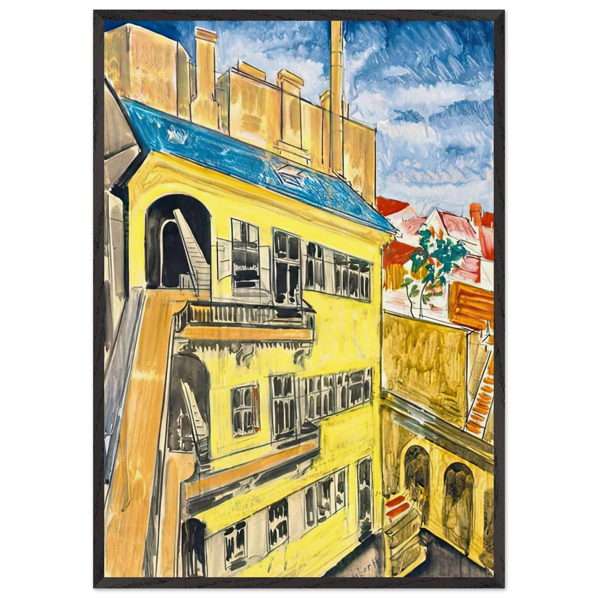 Bérház by Scheiber Hugó, framed poster, view 3