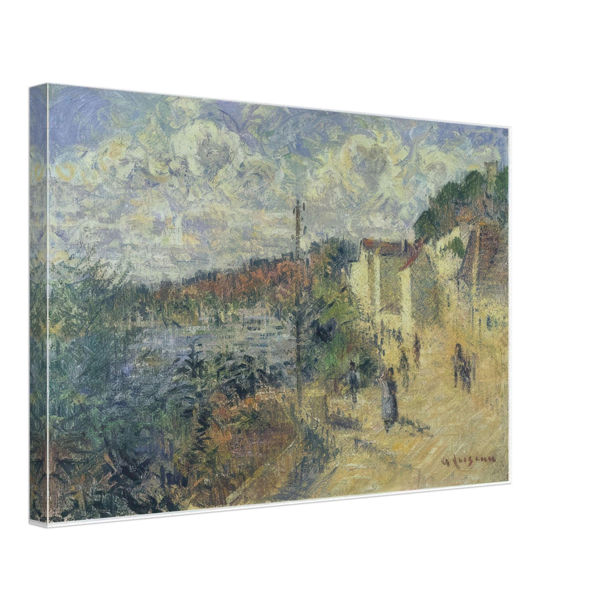 Beynac Quay at Bordeaux by Gustave Loiseau, canvas