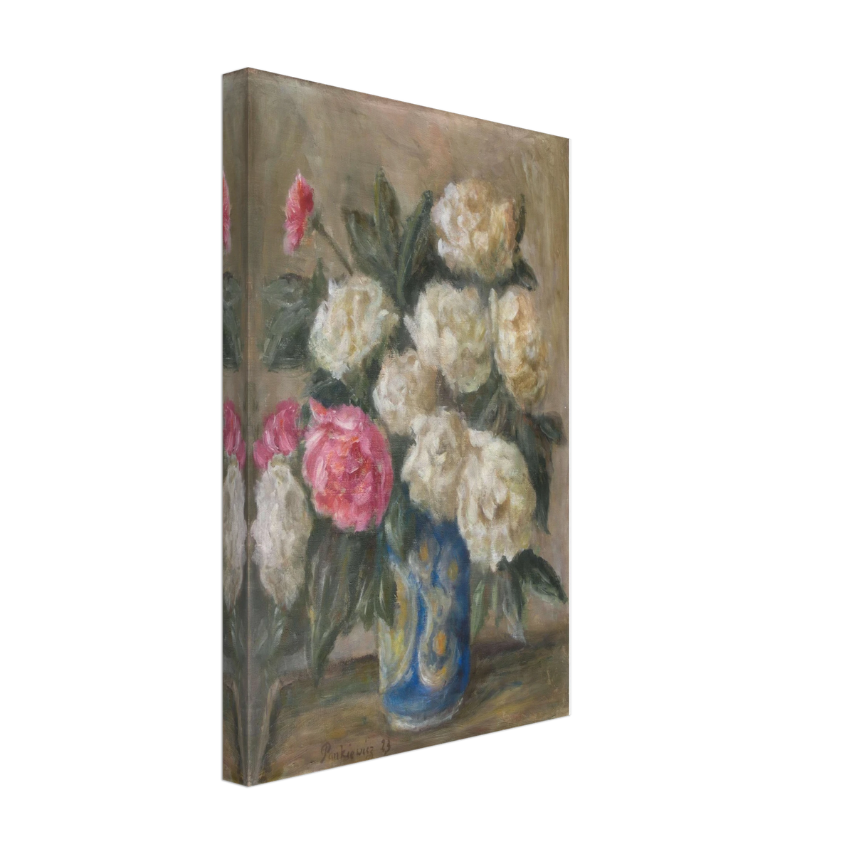 Białe Peonie by Józef Pankiewicz, canvas, view 2