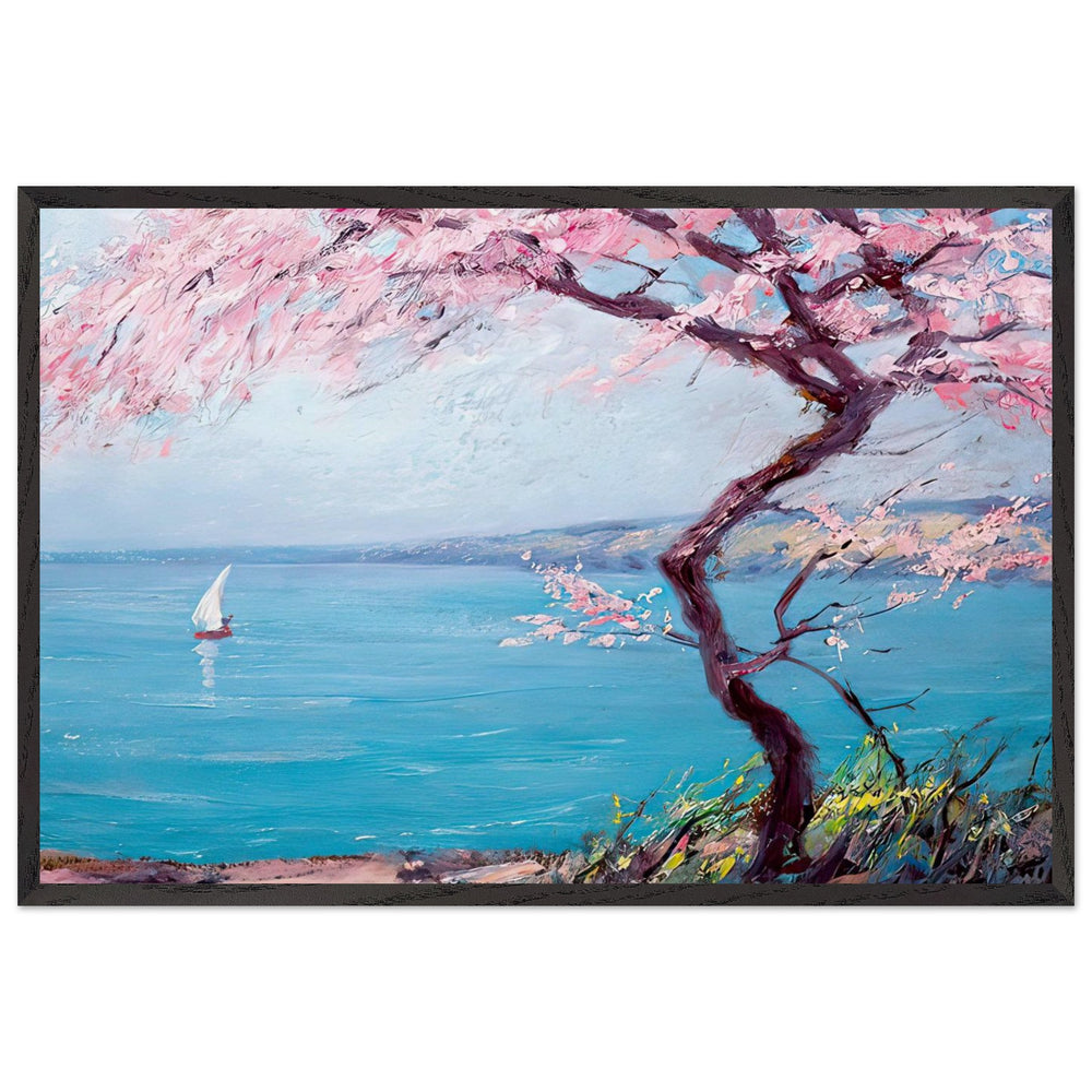 Biarritz Beach by Kimon Loghi, framed poster