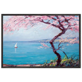 Biarritz Beach by Kimon Loghi, framed poster