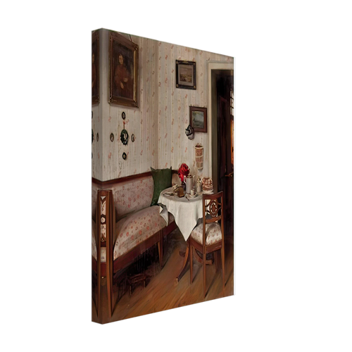 Biedermeier Interior by Hermann Graf, canvas, view 2