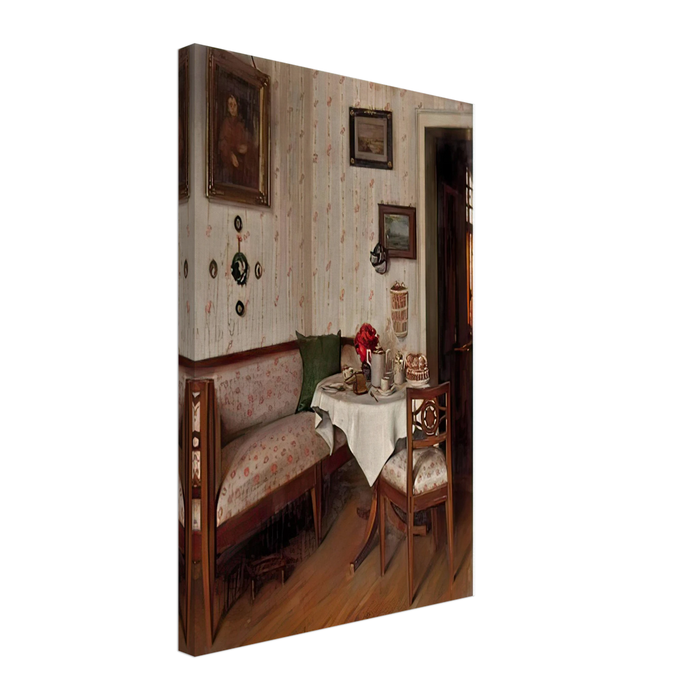 Biedermeier Interior by Hermann Graf, canvas