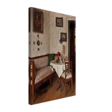 Biedermeier Interior by Hermann Graf, canvas