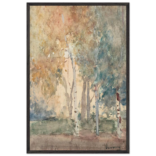 Birch Forest by Arthur Verona, framed poster