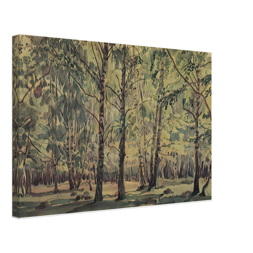 Birch Grove by Konstantin Bogaevsky, canvas