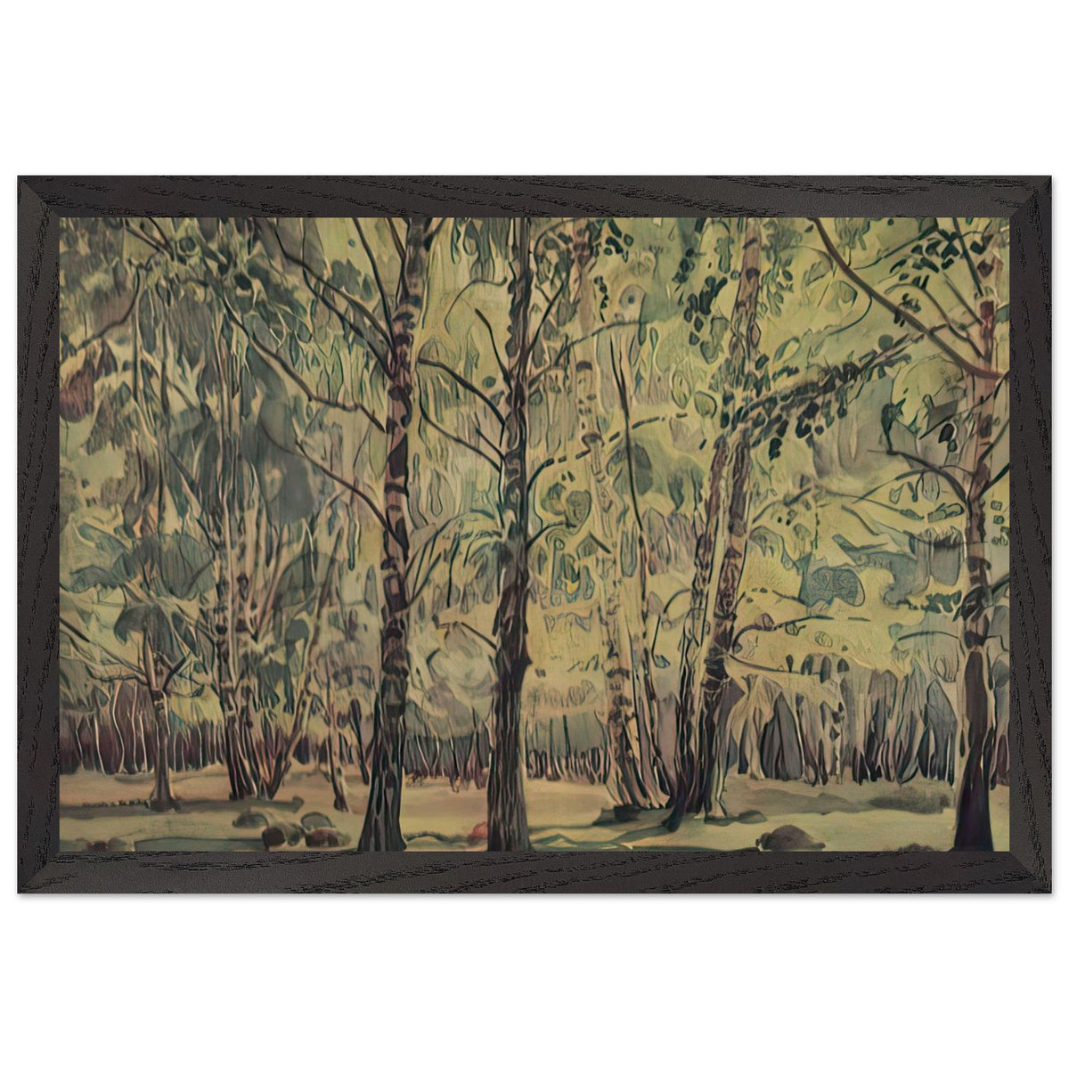 Birch Grove by Konstantin Bogaevsky, framed poster, view 2