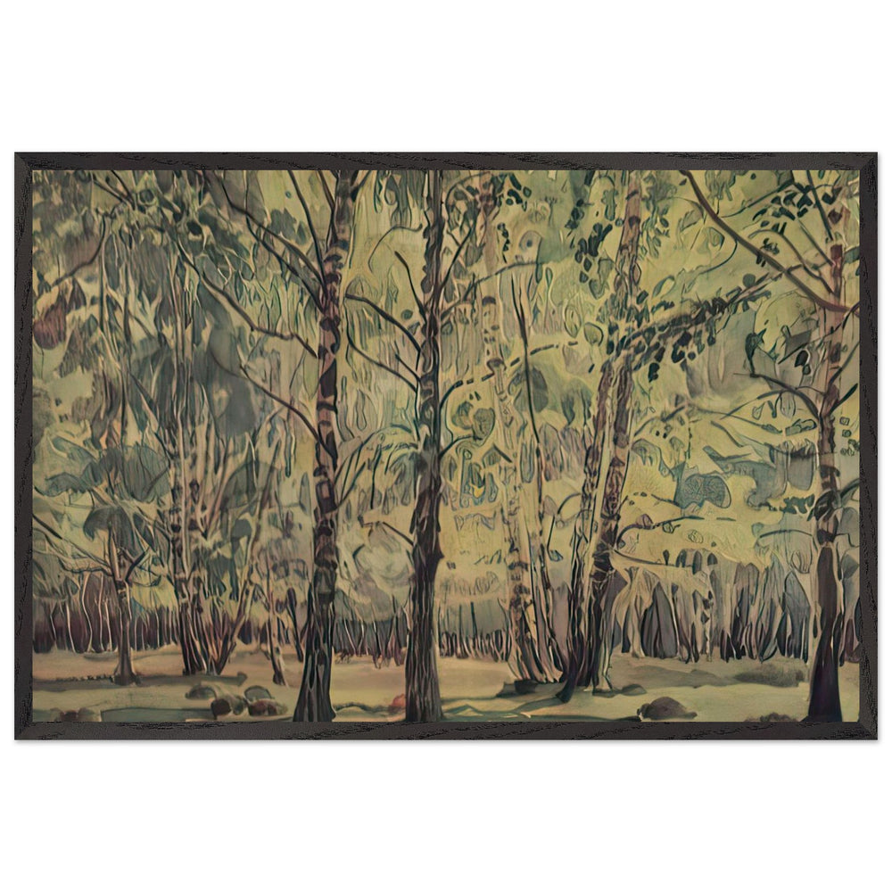Birch Grove by Konstantin Bogaevsky, framed poster