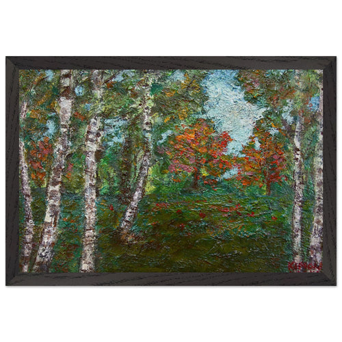 Birch Trees by Kimon Loghi, framed poster, view 2