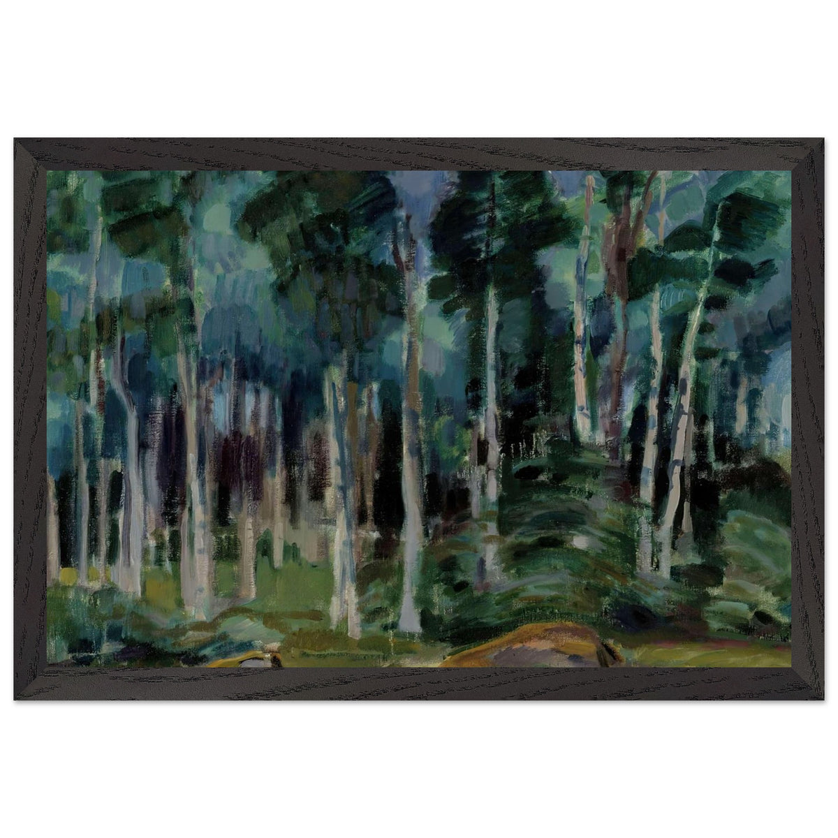 Birches in Vääksy by Magnus Enckell, framed poster, view 2