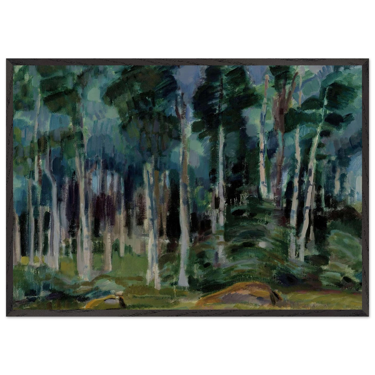Birches in Vääksy by Magnus Enckell, framed poster, view 3