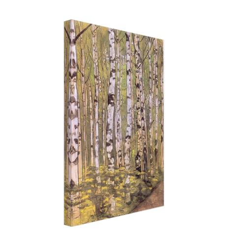 Birches by Nicholas Roerich, canvas, view 2