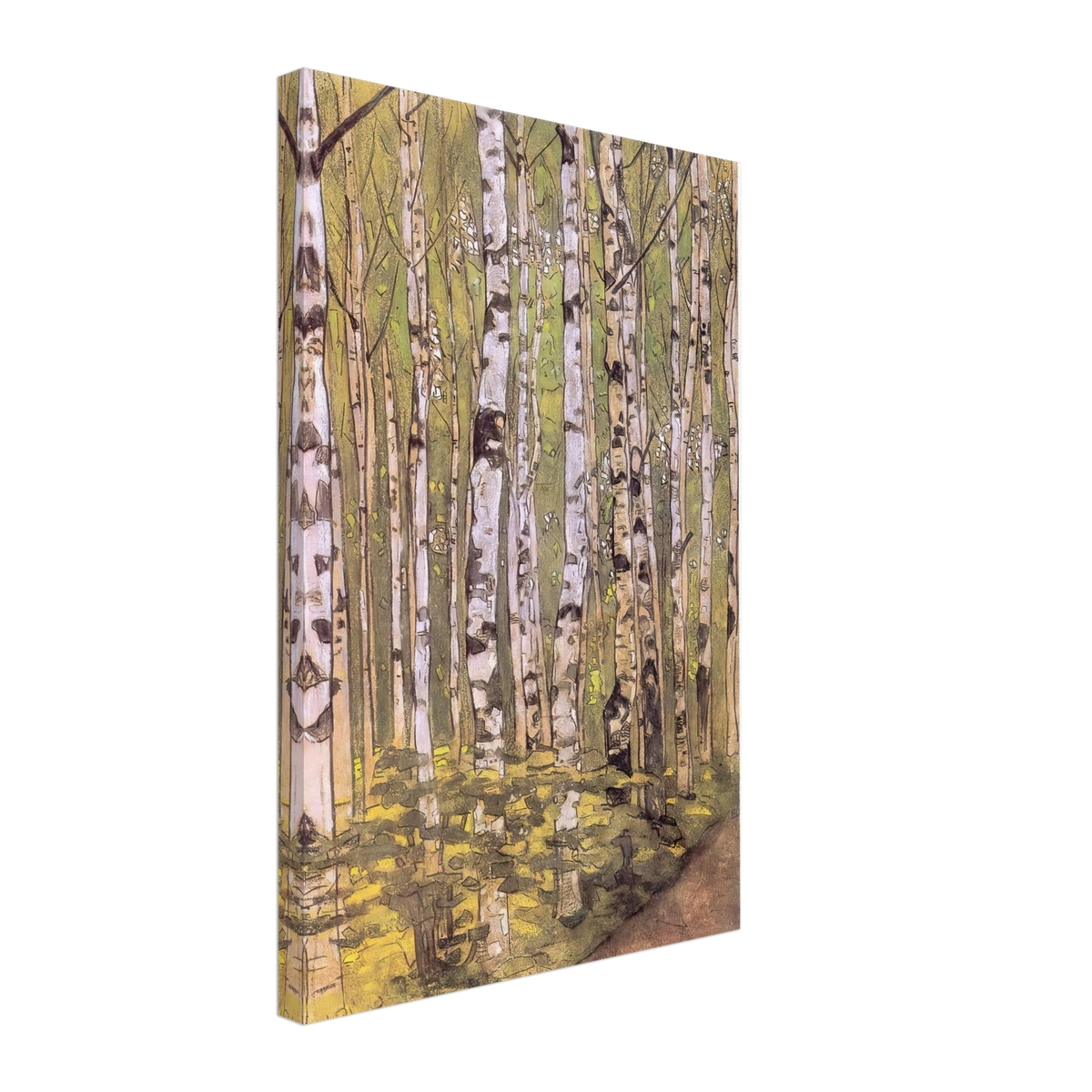 Birches by Nicholas Roerich, canvas