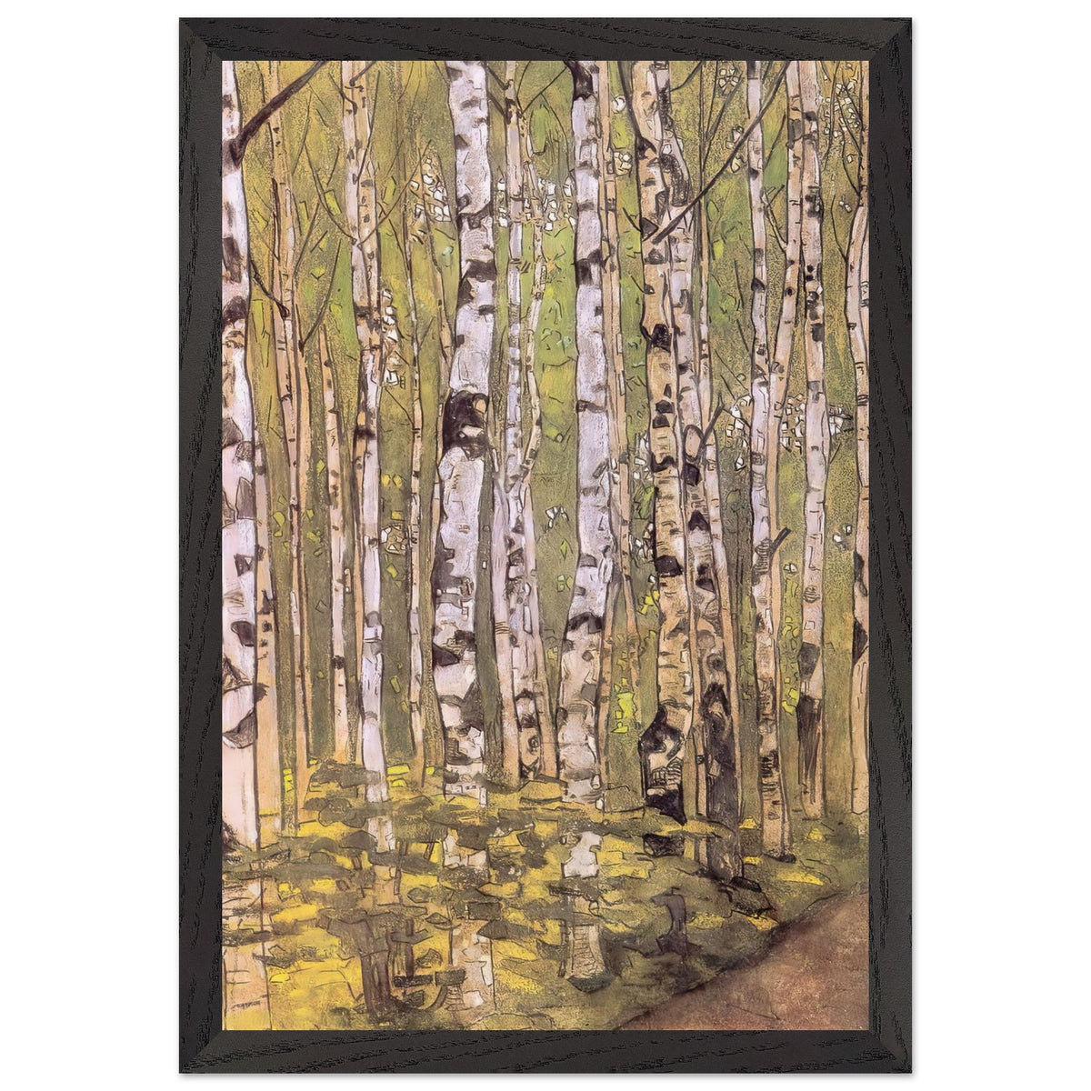 Birches by Nicholas Roerich, framed poster, view 2