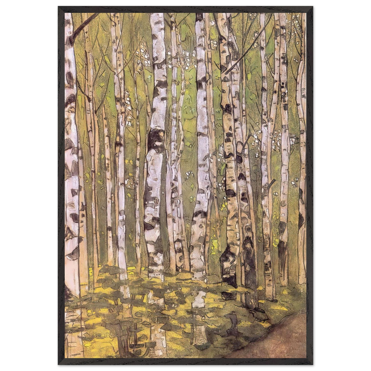 Birches by Nicholas Roerich, framed poster, view 3