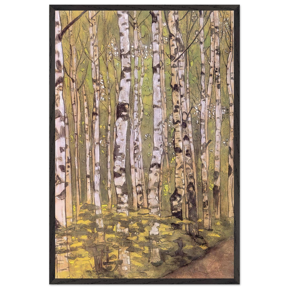 Birches by Nicholas Roerich, framed poster