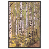 Birches by Nicholas Roerich, framed poster