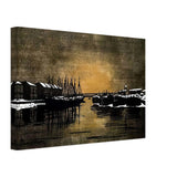 Biron Palace and barges by Anna Ostroumova-Lebedeva, canvas, view 2
