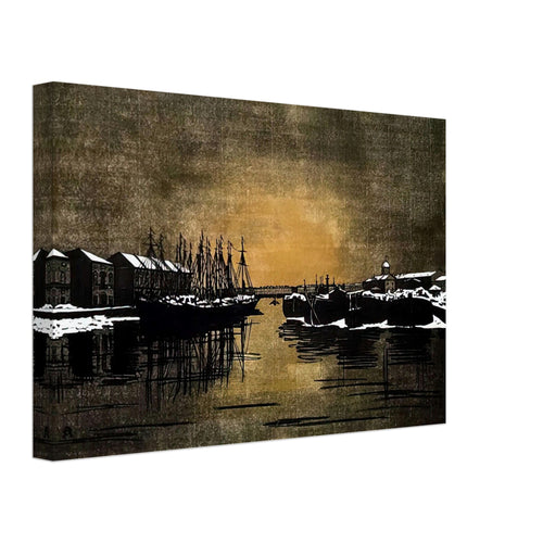 Biron Palace and barges by Anna Ostroumova-Lebedeva, canvas, view 2