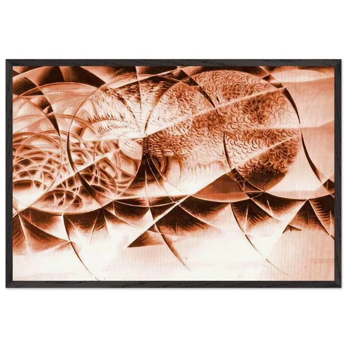 Black and White Futurist Forcefield by Giacomo Balla, framed poster