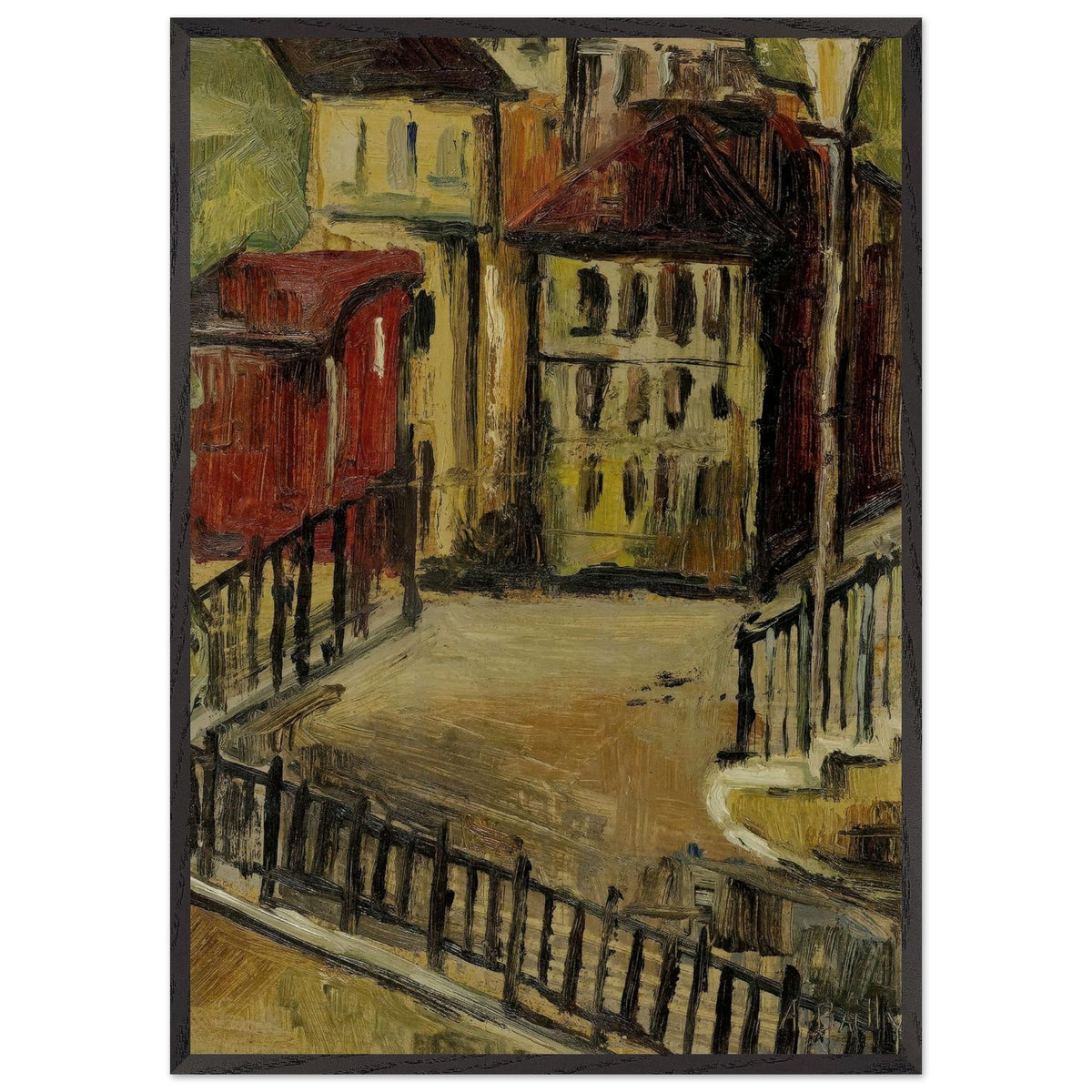 Blick Auf Einen Hinterhof by Alice Bailly, framed poster, view 3