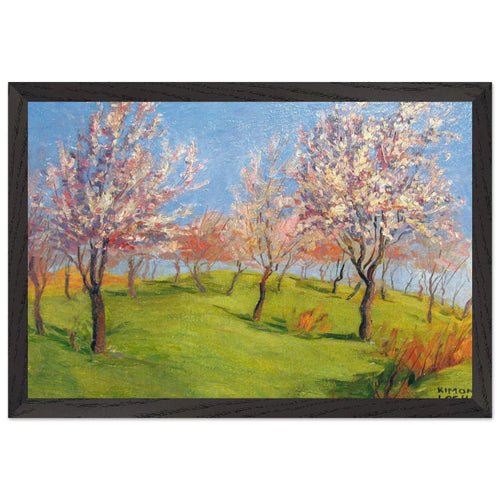 Blooming Apple Trees by Kimon Loghi, framed poster, view 2