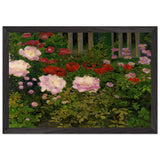 Blooming Flowers with Garden Fence by Koloman Moser, framed poster, view 2