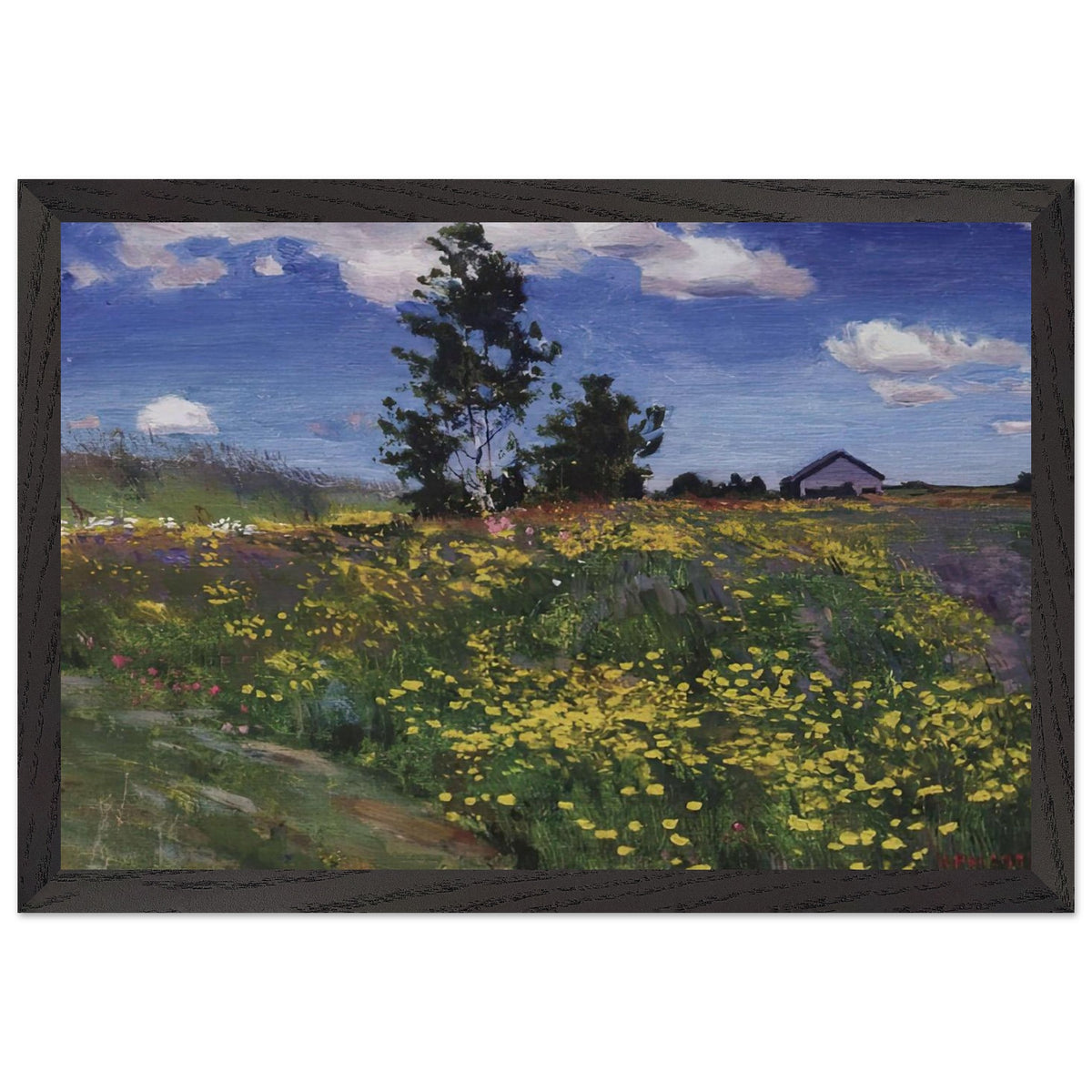 Blooming Meadow by Arkady Rylov, framed poster, view 2