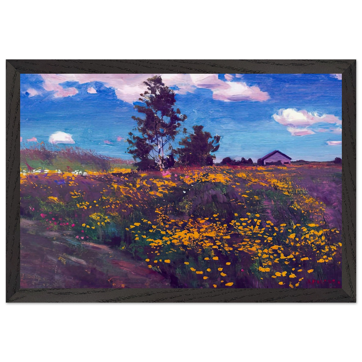Blooming Meadow Study by Arkady Rylov, framed poster, view 2