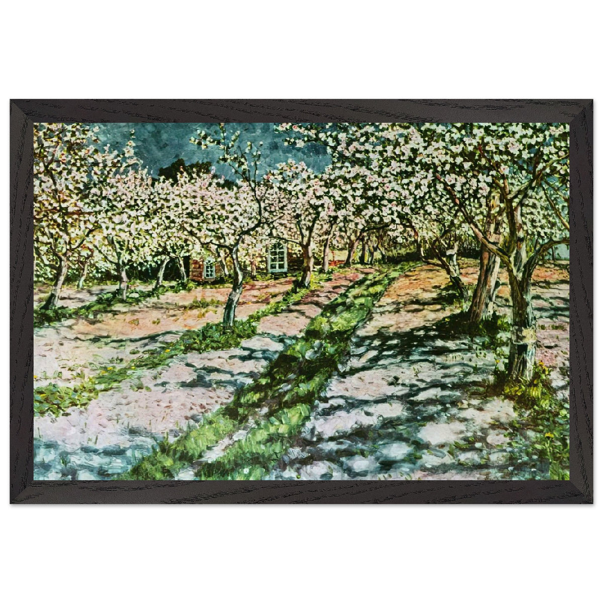 Bloomy Apple Garden by Nikolay Bogdanov-Belsky, framed poster, view 2