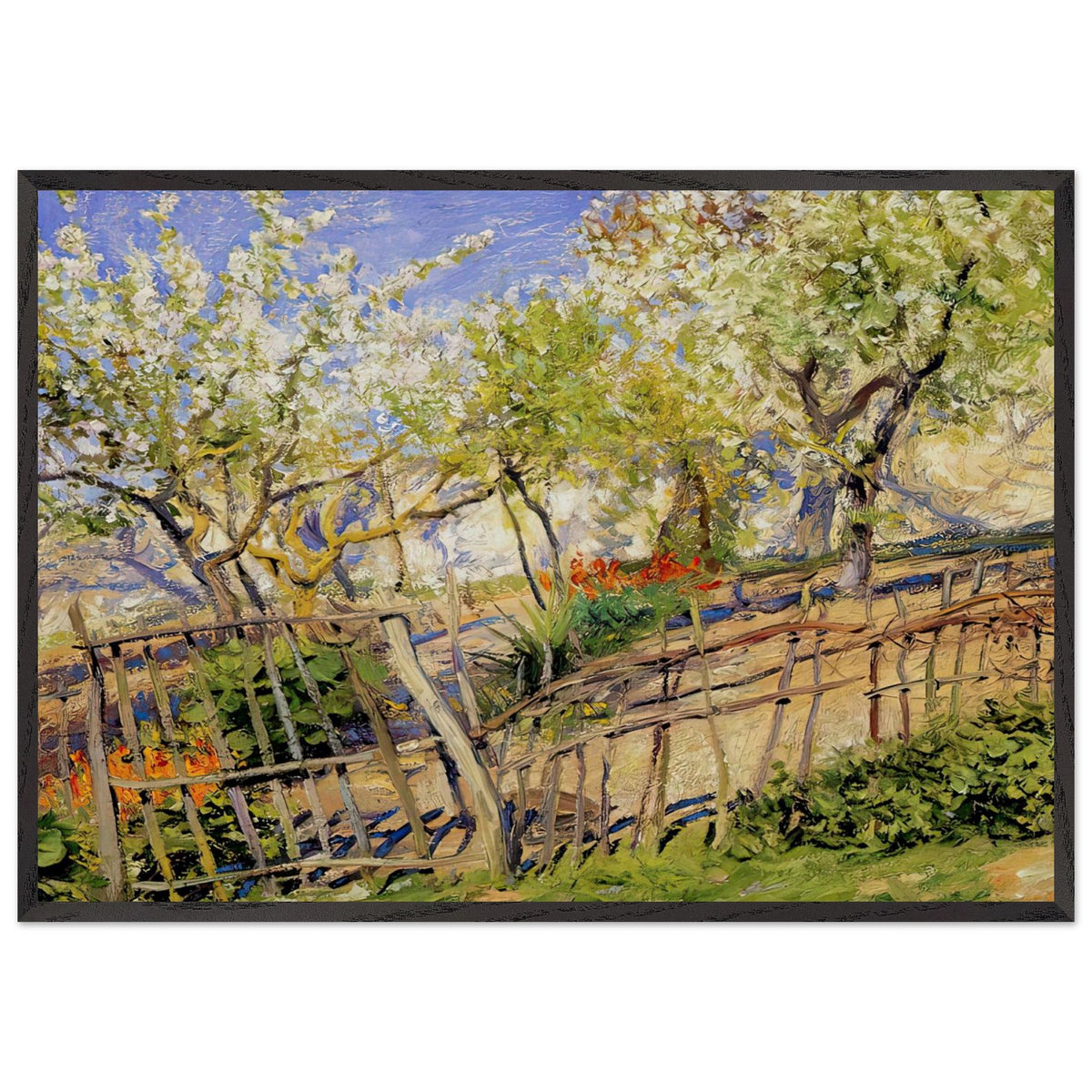 Blossoms and Wallflowers by Guy Rose, framed poster, view 3