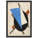 Blue and White Suprematist Composition by Ivan Kliun, framed poster, view 2