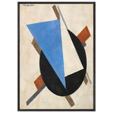 Blue and White Suprematist Composition by Ivan Kliun, framed poster, view 3