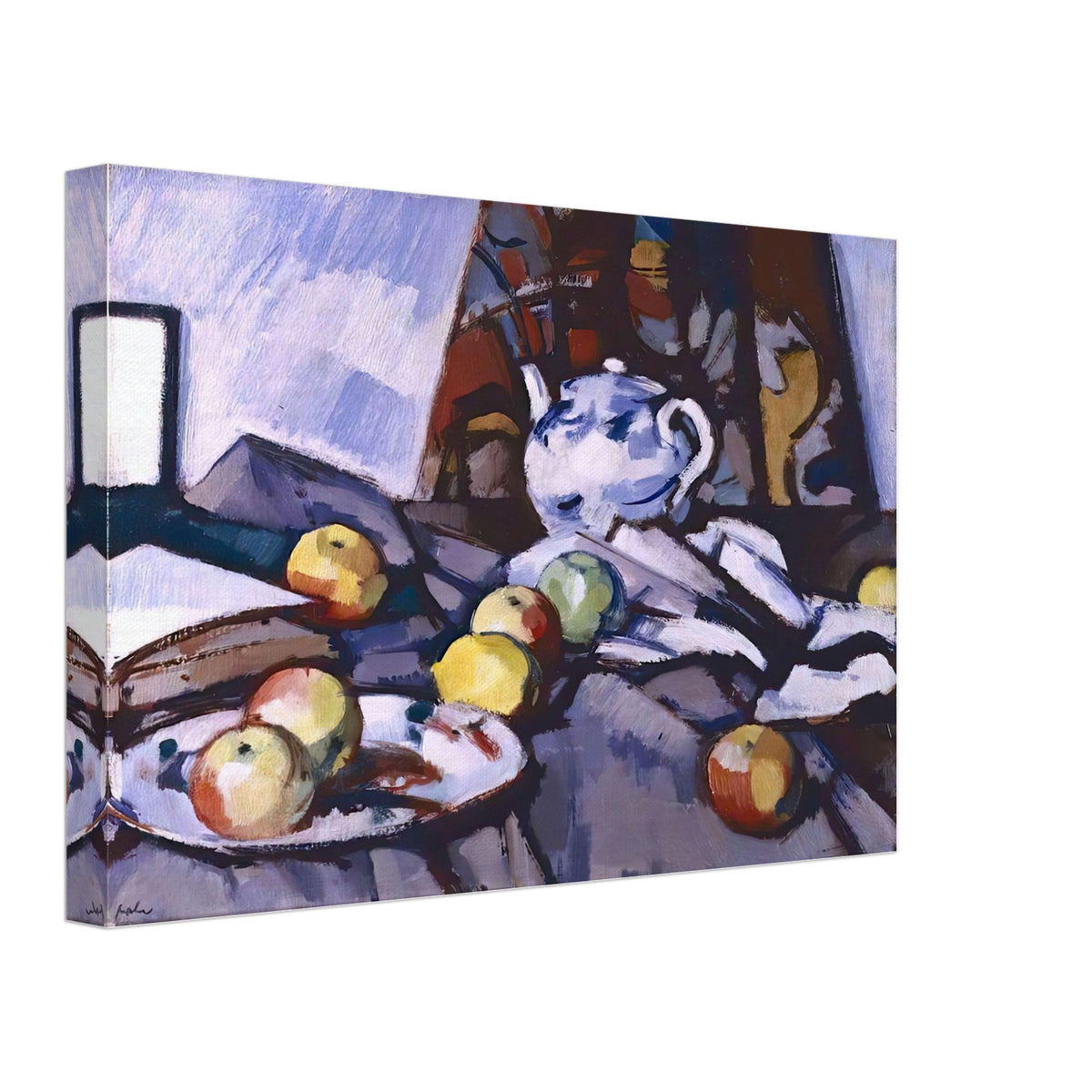 Blue and White Teapot by Samuel Peploe, canvas, view 2